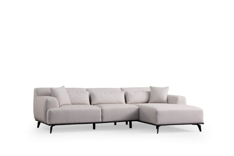 4-seters Sofa med Divan Jaguar - Hvit - Møbler - Sofaer - Sofaer med sjeselong - 4 seters sofa med divan