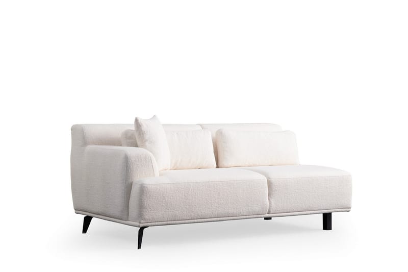 4-seters Sofa med Divan Jaguar - Hvit - Møbler - Sofaer - Sofaer med sjeselong - 4 seters sofa med divan