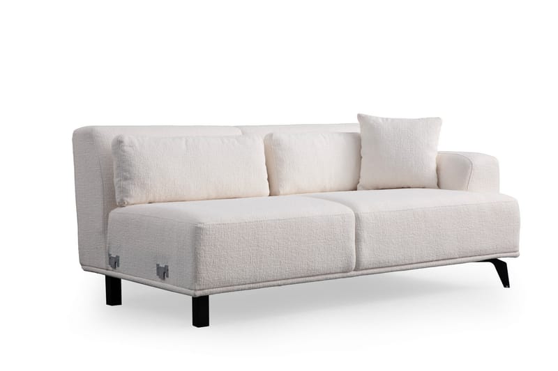 4-seters Sofa med Divan Jaguar - Hvit - Møbler - Sofaer - Sofaer med sjeselong - 4 seters sofa med divan