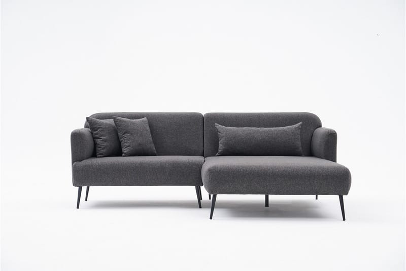 4-seters Sofa med Divan Revos - Antrasitt - Møbler - Sofaer - Sofaer med sjeselong - 4 seters sofa med divan