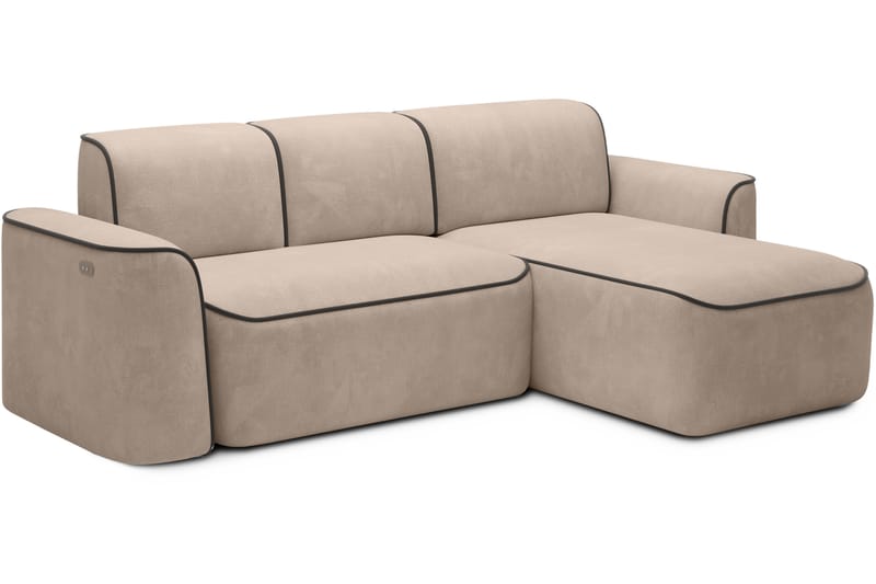 4-seters Sofa med Divan Ume - Beige - Møbler - Sofaer - Sofaer med sjeselong - 4 seters sofa med divan