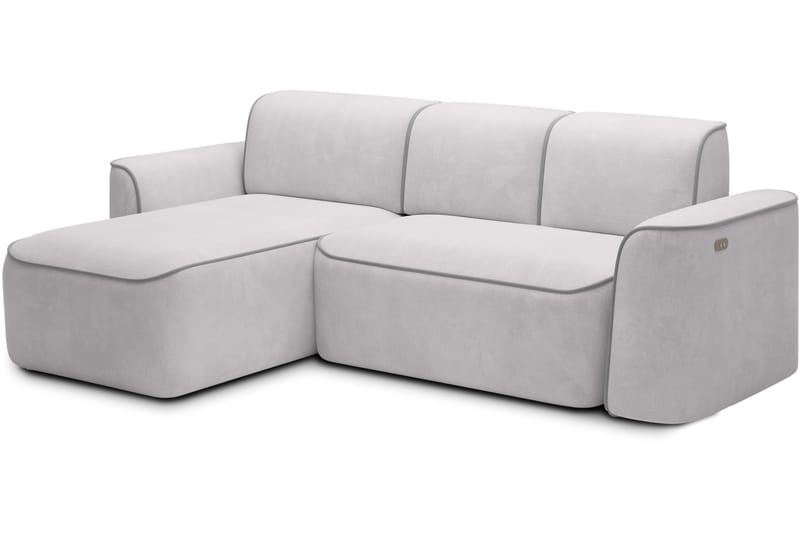 4-seters Sofa med Divan Ume - Grå - Møbler - Sofaer - Sofaer med sjeselong - 4 seters sofa med divan