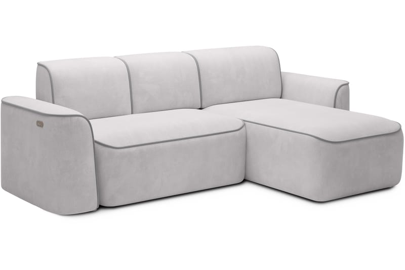 4-seters Sofa med Divan Ume - Grå - Møbler - Sofaer - Sofaer med sjeselong - 4 seters sofa med divan