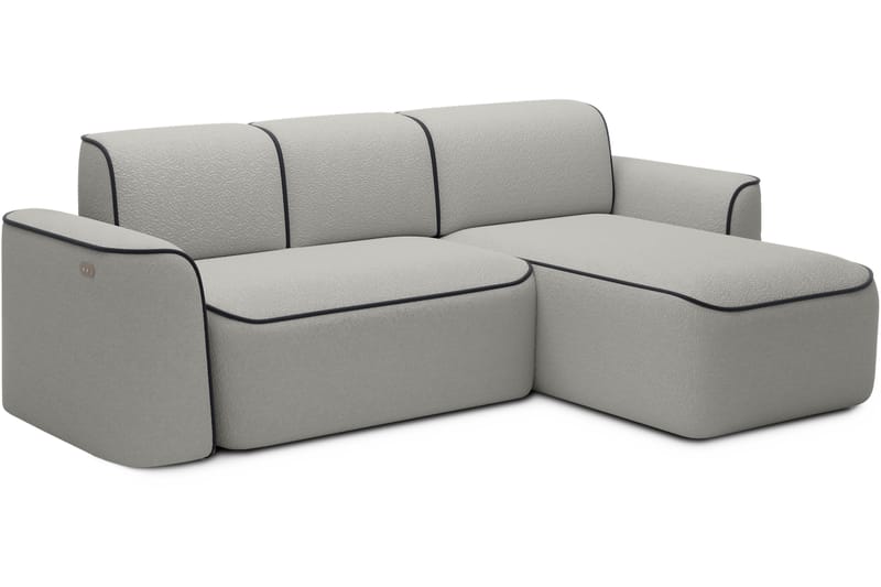 4-seters Sofa med Divan Ume - Grå - Møbler - Sofaer - Sofaer med sjeselong - 4 seters sofa med divan