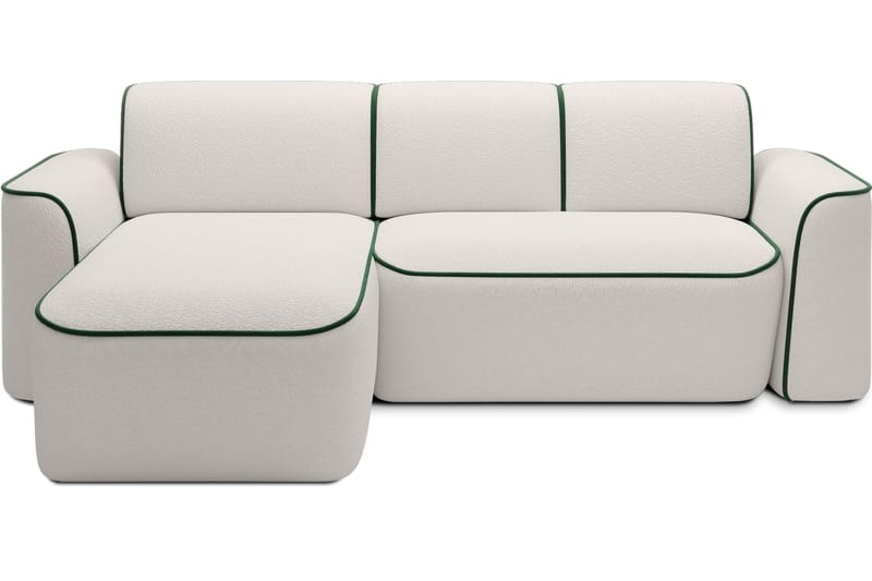 4-seters Sofa med Divan Ume - Hvit - Møbler - Sofaer - Sofaer med sjeselong - 4 seters sofa med divan