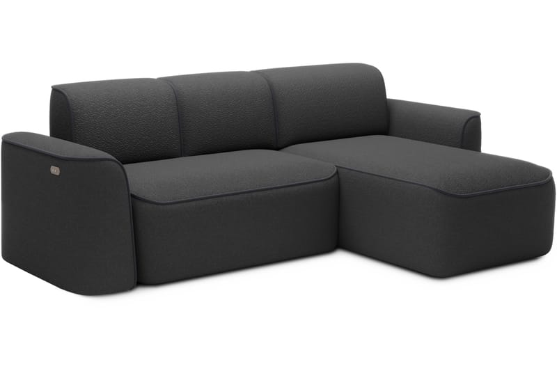 4-seters Sofa med Divan Ume - Mørk grå - Møbler - Sofaer - Sofaer med sjeselong - 4 seters sofa med divan