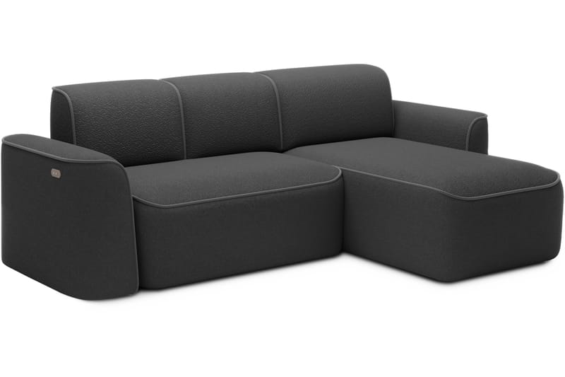 4-seters Sofa med Divan Ume - Mørk grå - Møbler - Sofaer - Sofaer med sjeselong - 4 seters sofa med divan