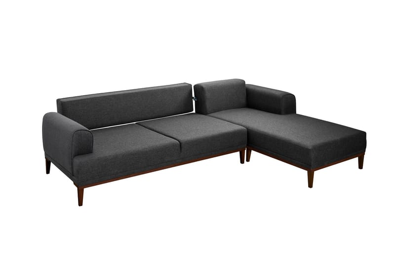 4-seters Sofa med Divan Vinadi - Antrasitt - Møbler - Sofaer - Sofaer med sjeselong - 4 seters sofa med divan