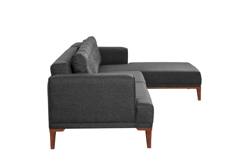 4-seters Sofa med Divan Vinadi - Antrasitt - Møbler - Sofaer - Sofaer med sjeselong - 4 seters sofa med divan