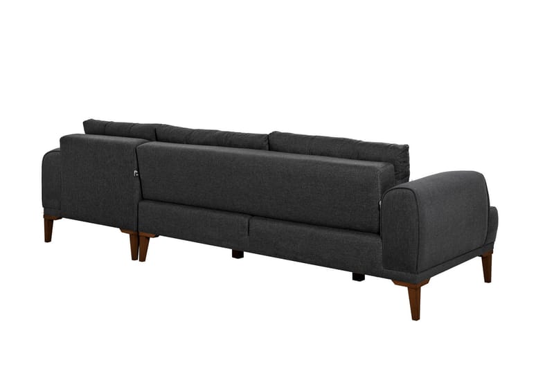 4-seters Sofa med Divan Vinadi - Antrasitt - Møbler - Sofaer - Sofaer med sjeselong - 4 seters sofa med divan