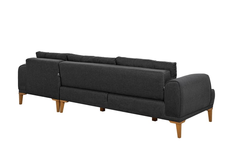 4-seters Sofa med Divan Vinadi - Antrasitt - Møbler - Sofaer - Sofaer med sjeselong - 4 seters sofa med divan