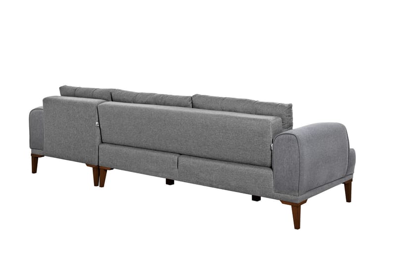 4-seters Sofa med Divan Vinadi - Grå - Møbler - Sofaer - Sofaer med sjeselong - 4 seters sofa med divan