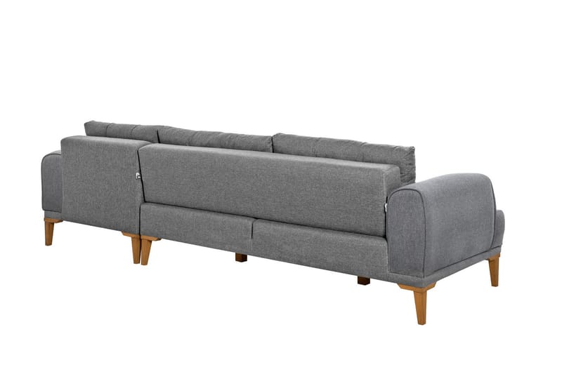 4-seters Sofa med Divan Vinadi - Grå - Møbler - Sofaer - Sofaer med sjeselong - 4 seters sofa med divan