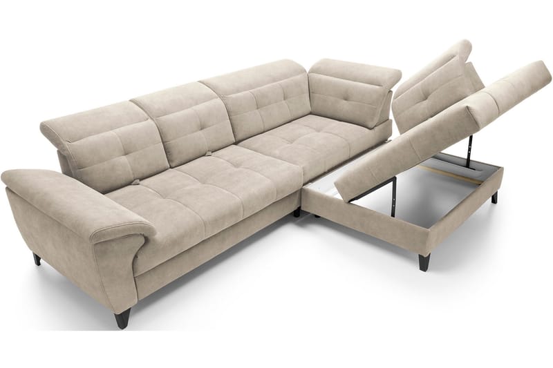 5-seters Sofa med Sjeselong Inferne - Beige - Møbler - Sofaer - Sofaer med sjeselong