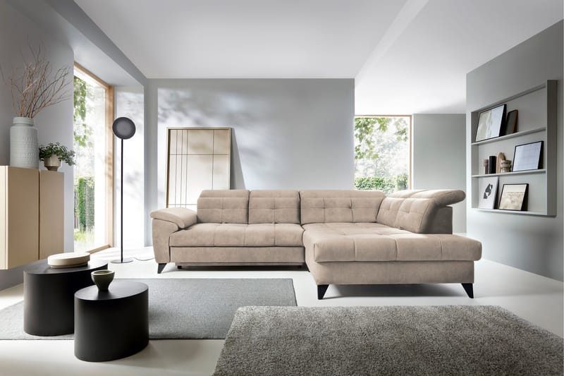 5-seters Sofa med Sjeselong Inferne - Beige - Møbler - Sofaer - Sofaer med sjeselong