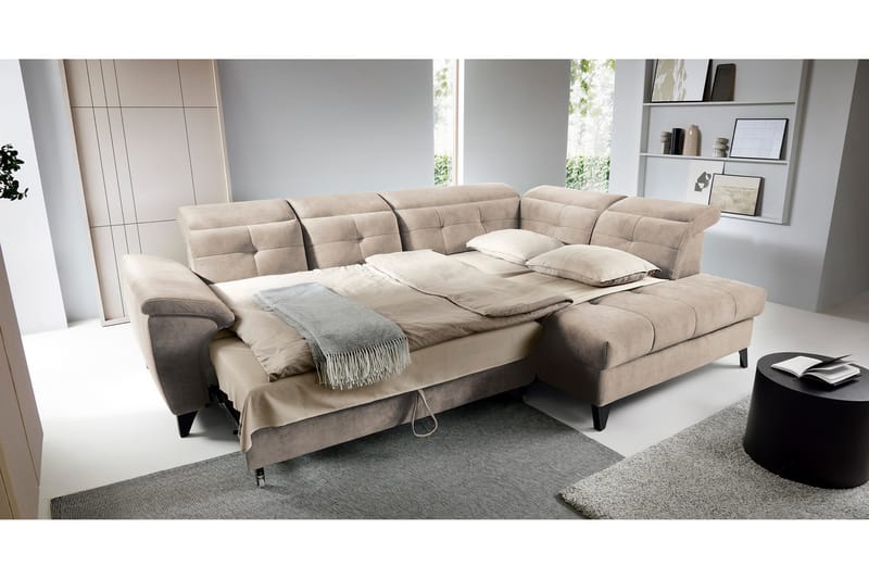 5-seters Sofa med Sjeselong Inferne - Beige - Møbler - Sofaer - Sofaer med sjeselong