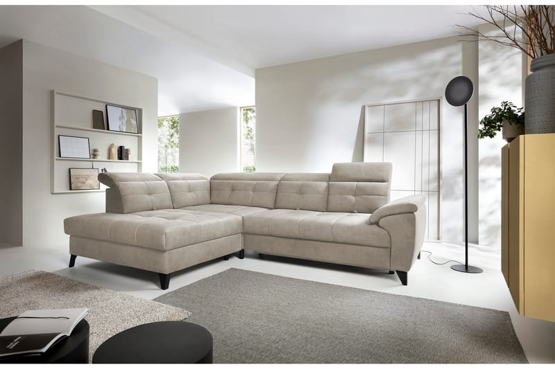 5-seters Sofa med Sjeselong Inferne - Beige - Møbler - Sofaer - Sofaer med sjeselong