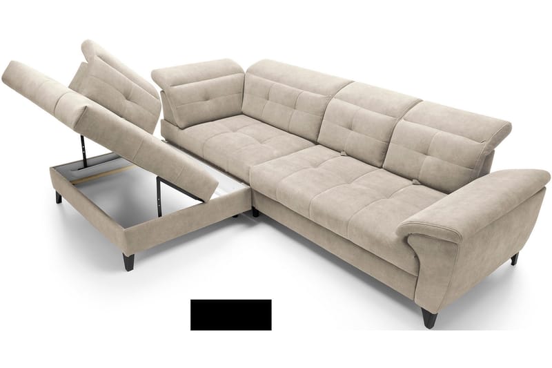 5-seters Sofa med Sjeselong Inferne - Beige - Møbler - Sofaer - Sofaer med sjeselong