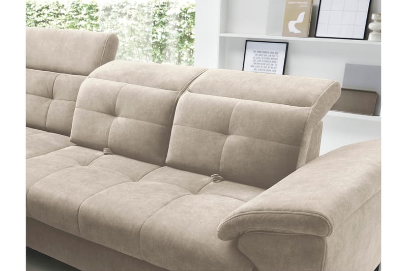 5-seters Sofa med Sjeselong Inferne - Beige - Møbler - Sofaer - Sofaer med sjeselong