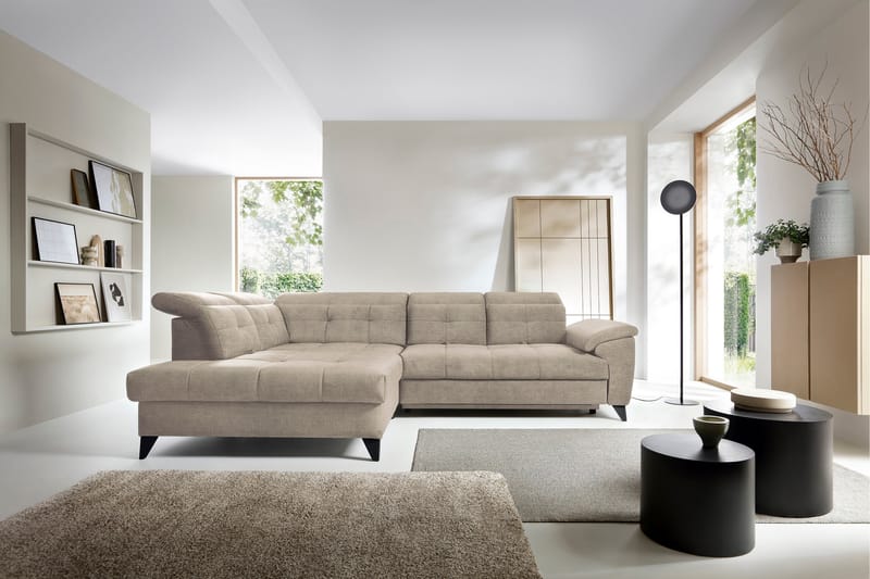 5-seters Sofa med Sjeselong Inferne - Beige - Møbler - Sofaer - Sofaer med sjeselong