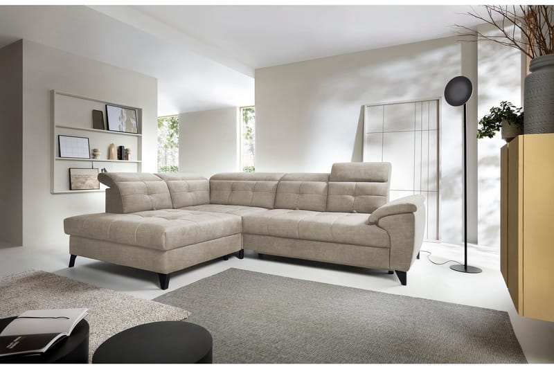 5-seters Sofa med Sjeselong Inferne - Beige - Møbler - Sofaer - Sofaer med sjeselong