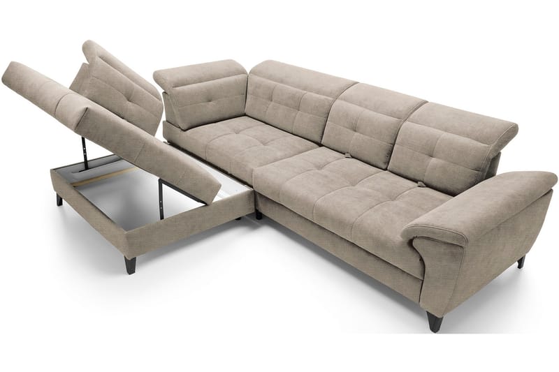 5-seters Sofa med Sjeselong Inferne - Beige - Møbler - Sofaer - Sofaer med sjeselong