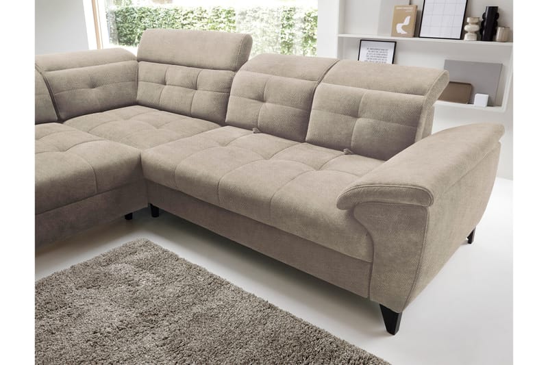 5-seters Sofa med Sjeselong Inferne - Beige - Møbler - Sofaer - Sofaer med sjeselong