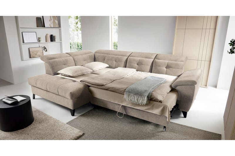 5-seters Sofa med Sjeselong Inferne - Beige - Møbler - Sofaer - Sofaer med sjeselong