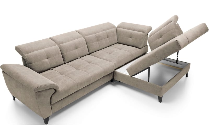 5-seters Sofa med Sjeselong Inferne - Beige - Møbler - Sofaer - Sofaer med sjeselong