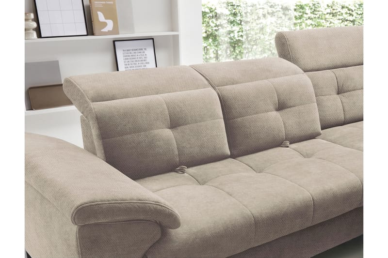 5-seters Sofa med Sjeselong Inferne - Beige - Møbler - Sofaer - Sofaer med sjeselong