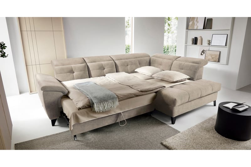 5-seters Sofa med Sjeselong Inferne - Beige - Møbler - Sofaer - Sofaer med sjeselong