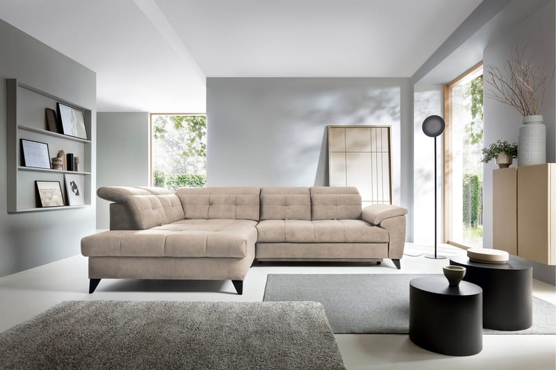 5-seters Sofa med Sjeselong Inferne - Beige - Møbler - Sofaer - Sofaer med sjeselong