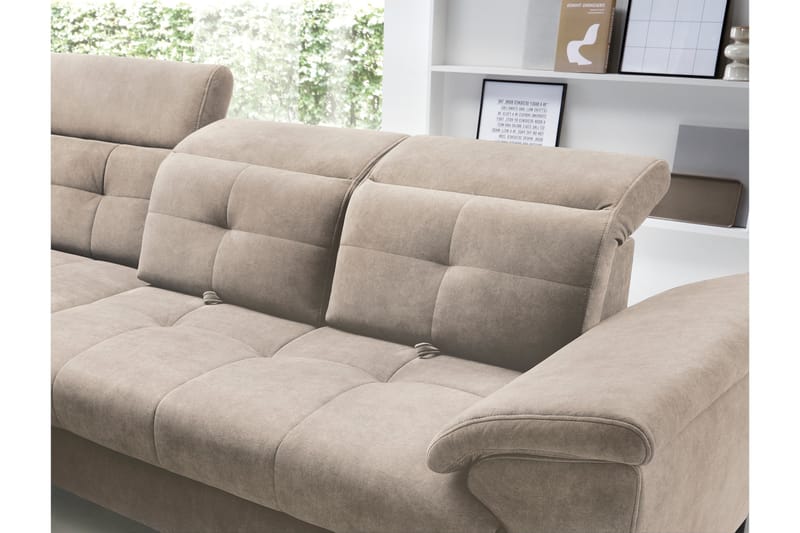 5-seters Sofa med Sjeselong Inferne - Beige - Møbler - Sofaer - Sofaer med sjeselong