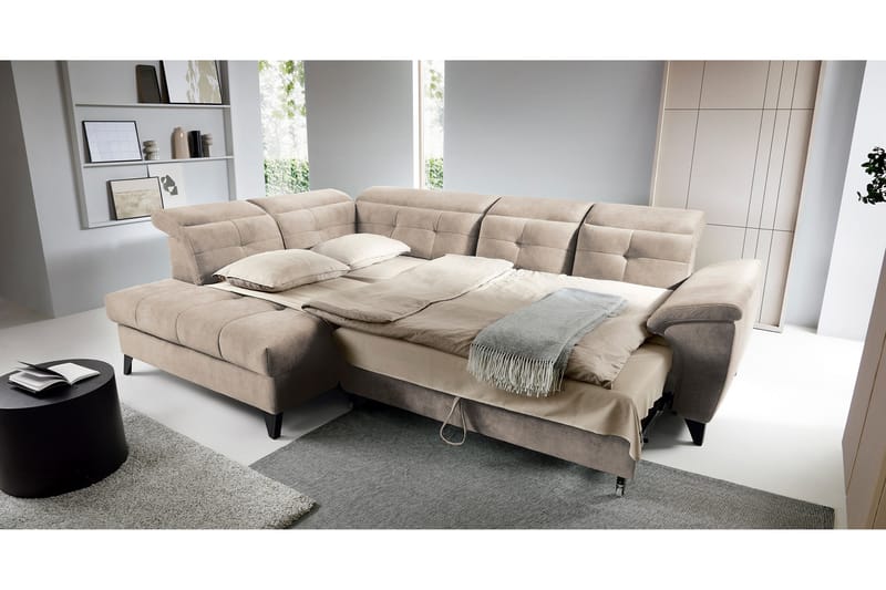 5-seters Sofa med Sjeselong Inferne - Beige - Møbler - Sofaer - Sofaer med sjeselong