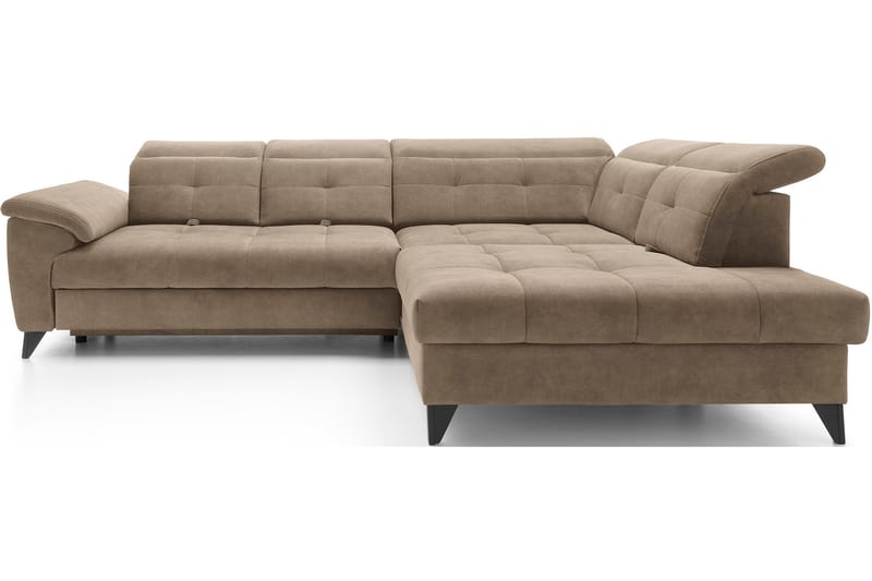 5-seters Sofa med Sjeselong Inferne - Mørk beige - Møbler - Sofaer - Sofaer med sjeselong