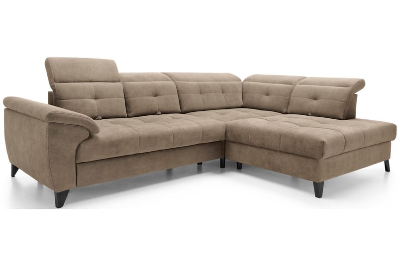 5-seters Sofa med Sjeselong Inferne - Mørk beige - Møbler - Sofaer - Sofaer med sjeselong