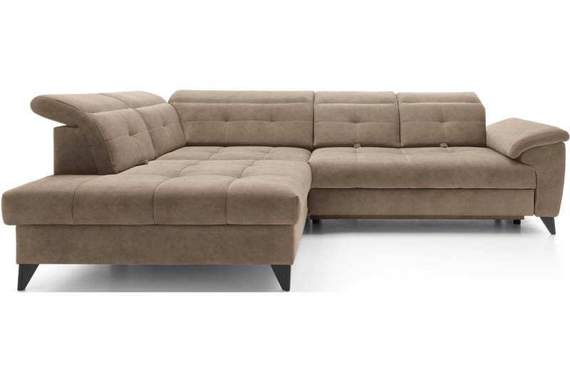 5-seters Sofa med Sjeselong Inferne - Mørk beige - Møbler - Sofaer - Sofaer med sjeselong