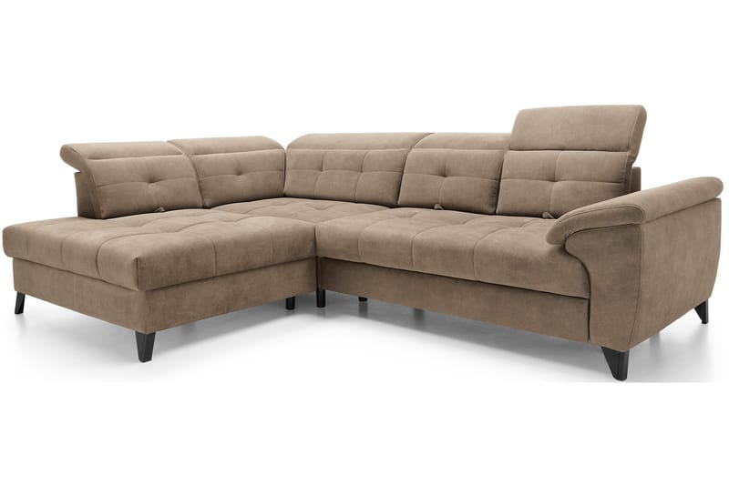 5-seters Sofa med Sjeselong Inferne - Mørk beige - Møbler - Sofaer - Sofaer med sjeselong