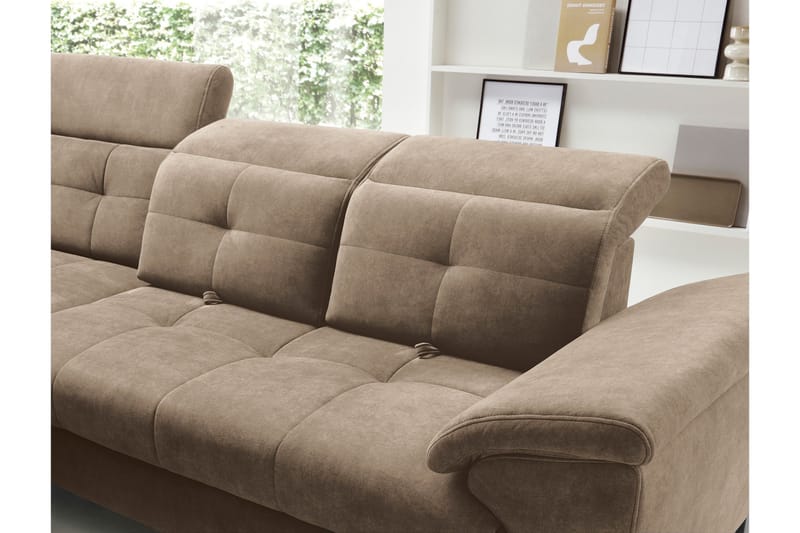 5-seters Sofa med Sjeselong Inferne - Mørk beige - Møbler - Sofaer - Sofaer med sjeselong