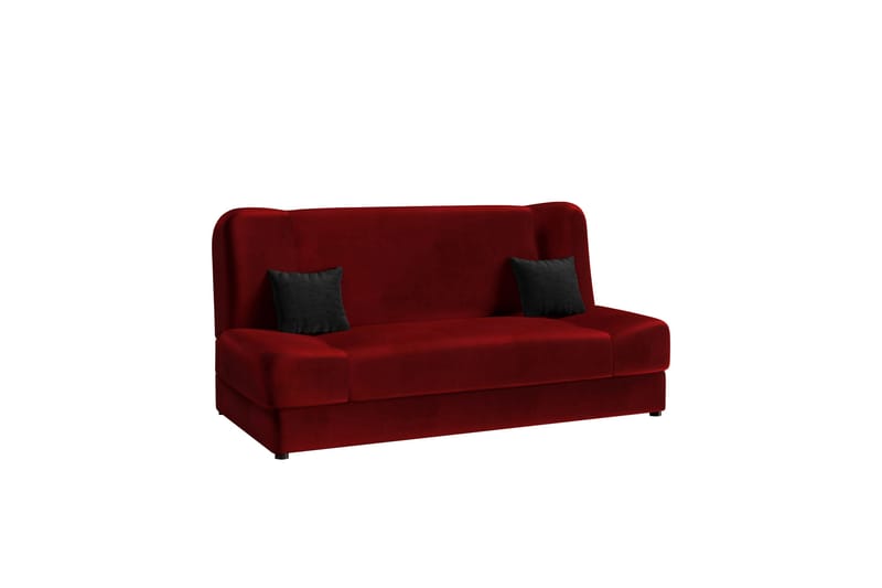 Abron Sofa 3-seter - Rød/Svart - Møbler - Sofaer - 3 seter sofa