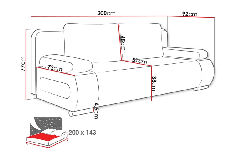 Adelma Sofa 3-seter - Brun - Møbler - Sofaer - 3 seter sofa