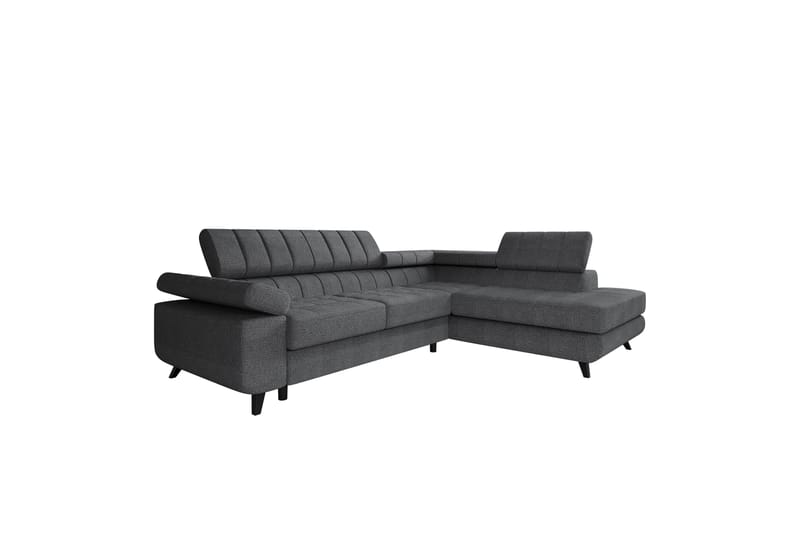 Amshyttan Sofa med Sjeselong 3-seter - Mørk grå - Møbler - Sofaer - Sofaer med sjeselong - 3 seters sofa med divan