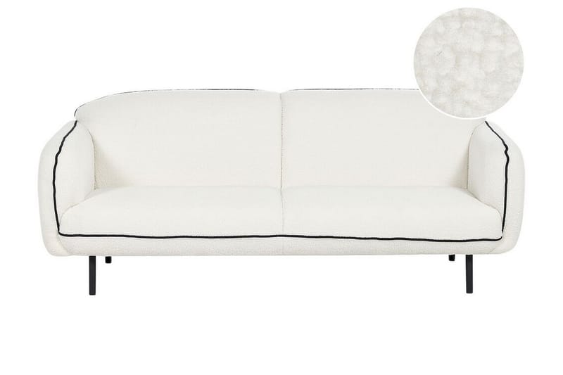 Balint Sofa 3-seter - Hvit/Svart - Møbler - Sofaer - 3 seter sofa