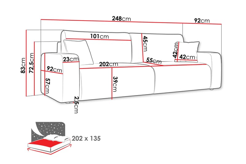 Barile Sofa 3-seter - Grønn - Møbler - Sofaer - 3 seter sofa