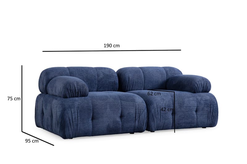 Bengul Sofa 2-seter - Blå - Møbler - Sofaer - 2 seter sofa