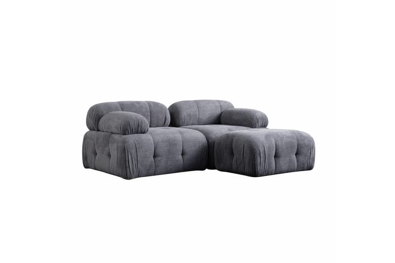 Bengul Sofa med Sjeselong 2-seter - Grå - Møbler - Sofaer - Sofaer med sjeselong - 2 seters sofa med divan