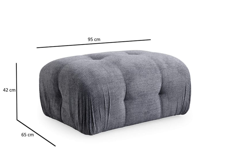 Bengul Sofa med Sjeselong 2-seter - Grå - Møbler - Sofaer - Sofaer med sjeselong - 2 seters sofa med divan