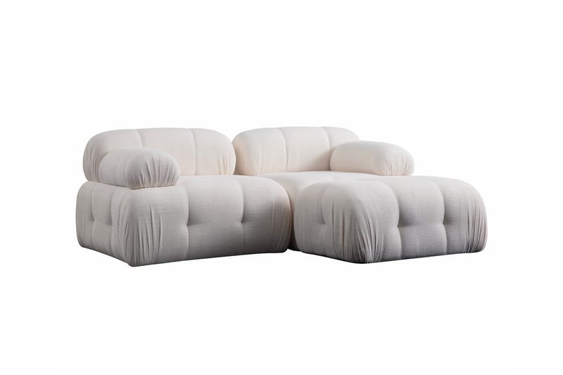 Bengul Sofa med Sjeselong 2-seter - Hvit - Møbler - Sofaer - Sofaer med sjeselong - 2 seters sofa med divan