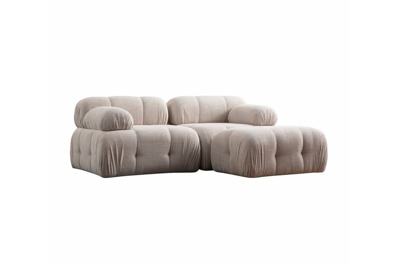 Bengul Sofa med Sjeselong 2-seter - Krem - Møbler - Sofaer - Sofaer med sjeselong - 2 seters sofa med divan