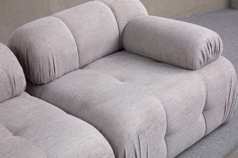 Bengul Sofa med Sjeselong 2-seter - Lys grå - Møbler - Sofaer - Sofaer med sjeselong - 2 seters sofa med divan